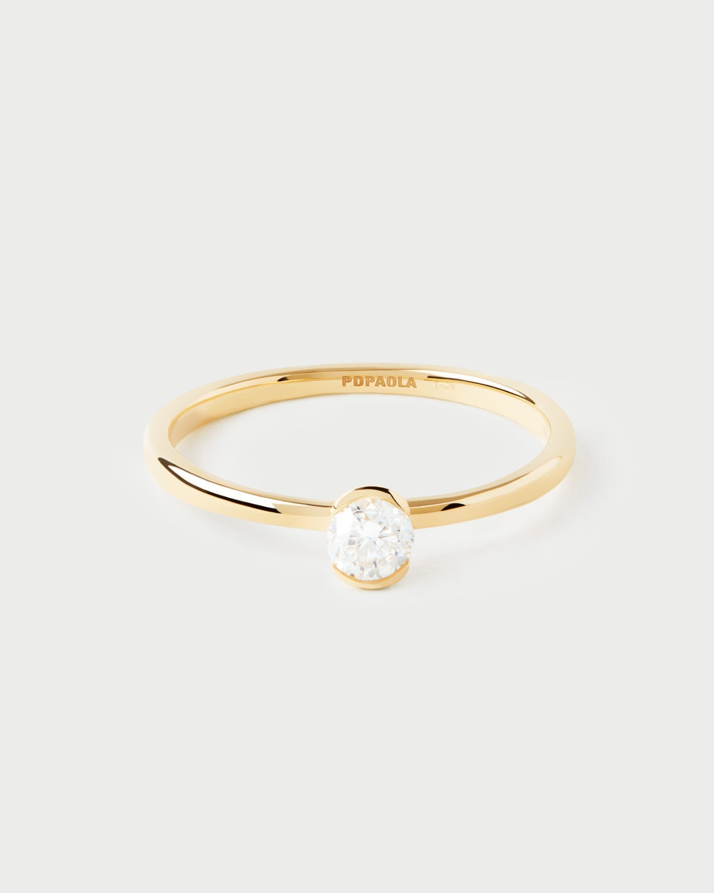 Anello PD PAOLA Anello solitario in diamante e oro Grace Mini AN05-E77
