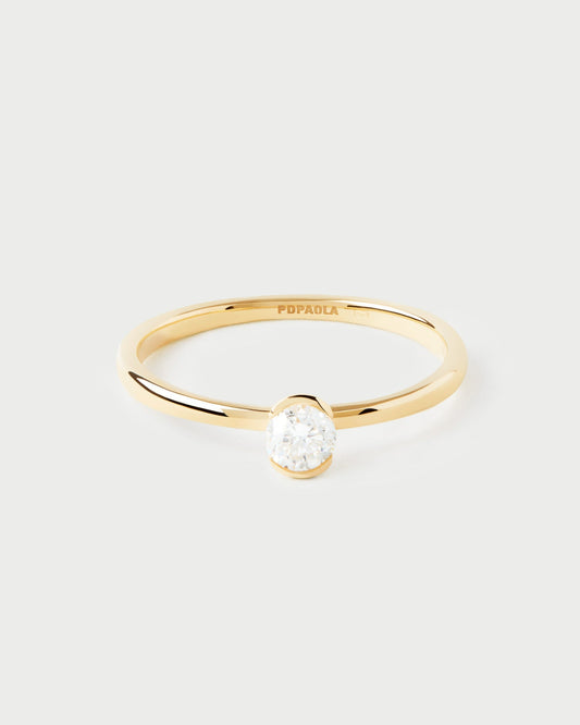 Anello PD PAOLA Anello solitario in diamante e oro Grace Mini AN05-E77