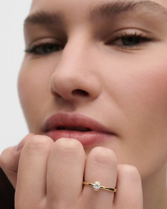 Anello PD PAOLA Anello solitario in diamante e oro Grace Mini AN05-E77