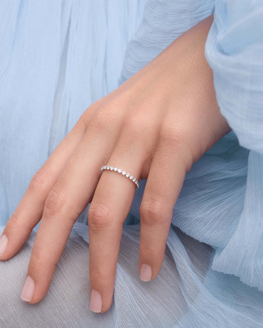 Anello PD PAOLA Anello eternity in diamanti e oro bianco Astra Mini AN06-E84