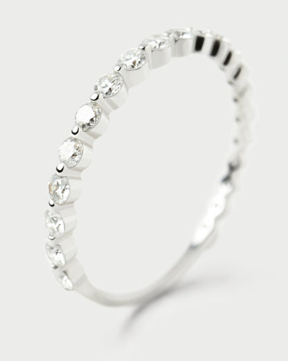 Anello PD PAOLA Anello eternity in diamanti e oro bianco Astra Mini AN06-E84