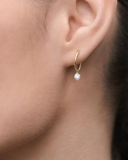 Orecchini PD PAOLA Orecchini a cerchio in diamante e oro Grace Mini AR05-F97