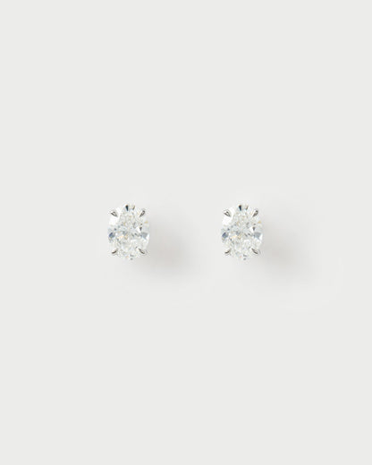 Orecchini PD PAOLA Diamond and white gold Ace stud earrings AR06-F99-U