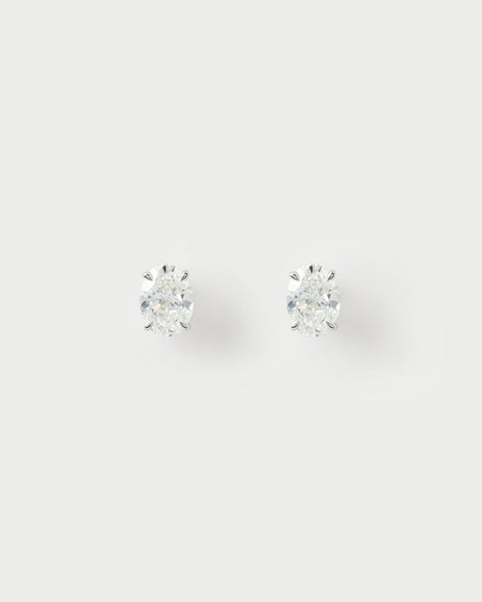 Orecchini PD PAOLA Diamond and white gold Ace stud earrings AR06-F99-U