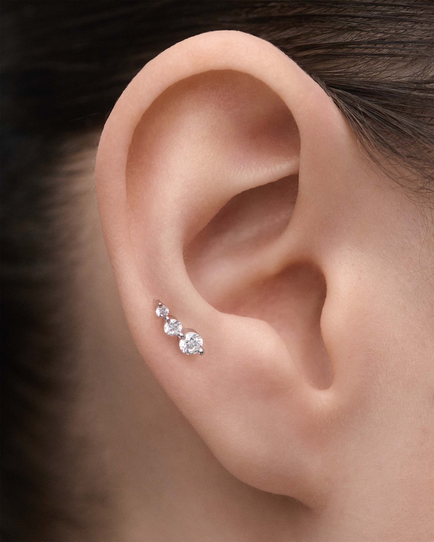 Piercing PD PAOLA Piercing orecchio in diamanti e oro bianco Eve PG06-384-U