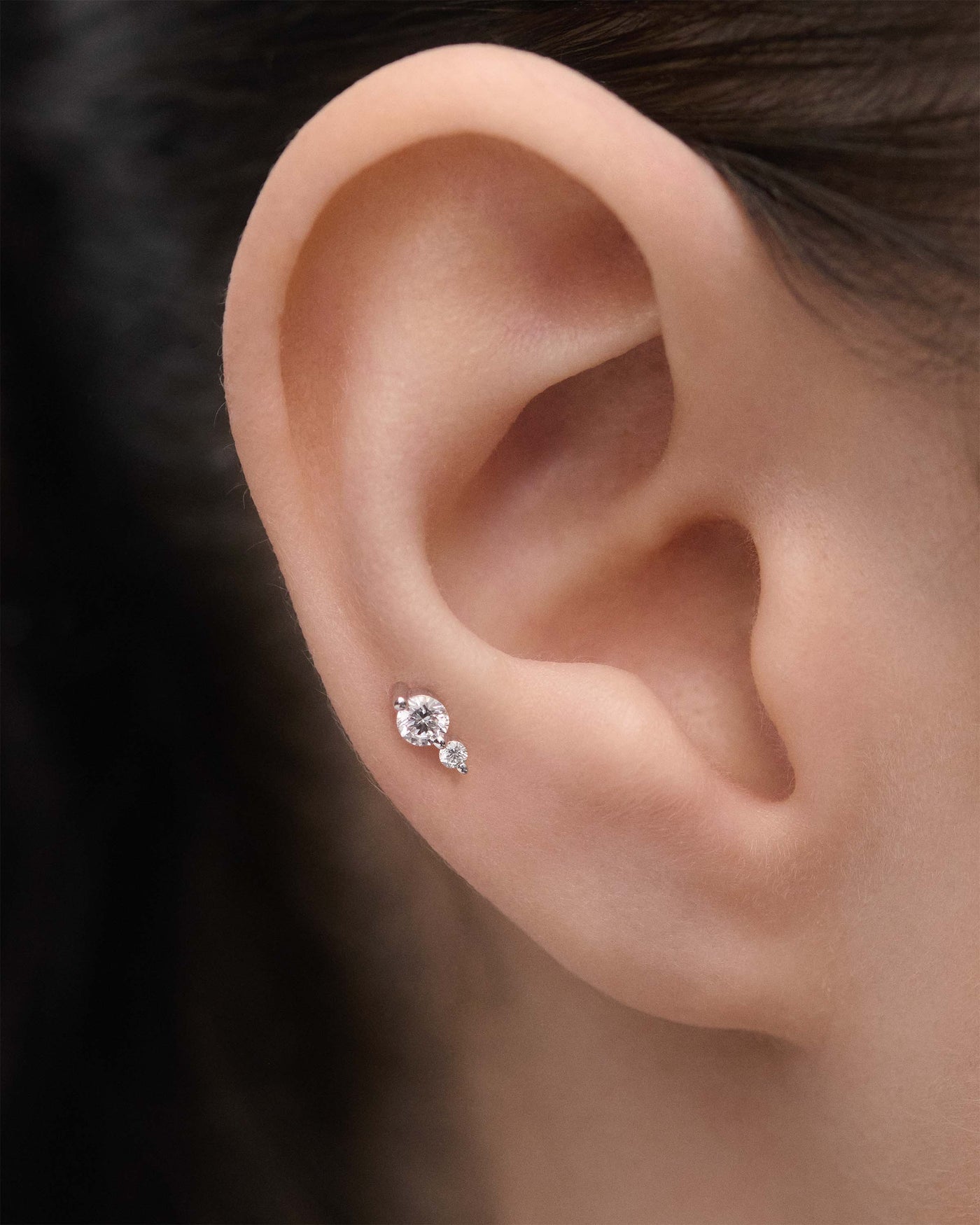 Piercing PD PAOLA Piercing orecchio in diamanti e oro bianco Eve Mini PG06-385-U