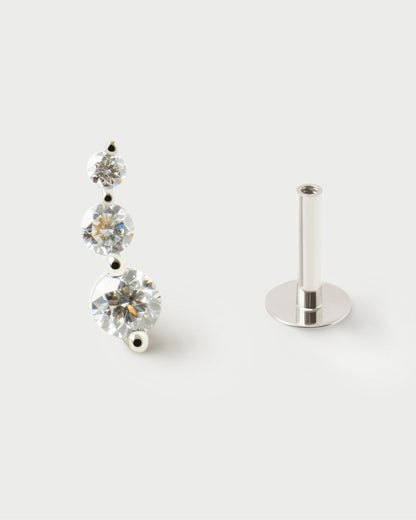 Piercing PD PAOLA Piercing orecchio in diamanti e oro bianco Eve PG06-384-U
