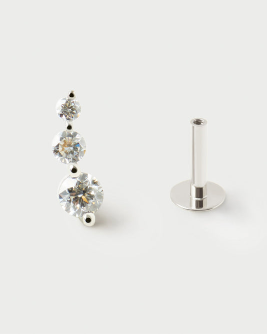 Piercing PD PAOLA Piercing orecchio in diamanti e oro bianco Eve PG06-384-U