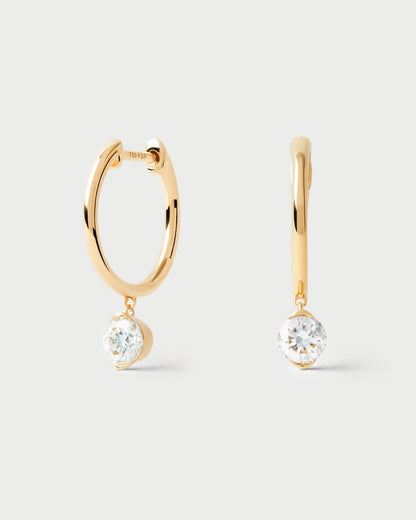 Orecchini PD PAOLA Orecchini a cerchio in diamante e oro Grace Mini AR05-F97