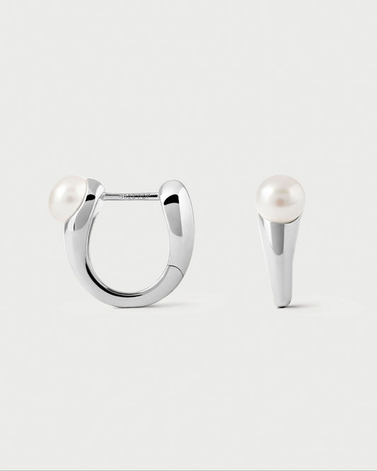 Orecchini PDPAOLA La Perla Ondine Hoops Silver ARB2-G55-U