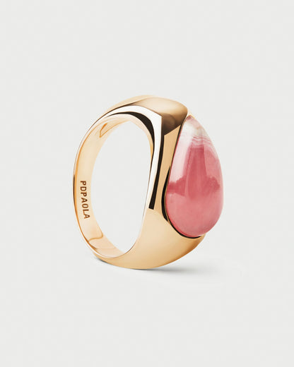 Anello PD PAOLA Rhodochrosite Luna Stamp ANB1-E88