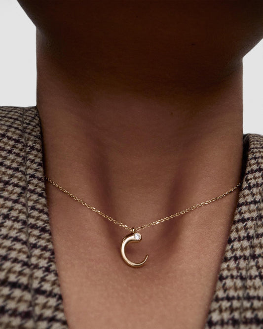 Collana PDPAOLA con pendente iniziale C CO01-B76-U