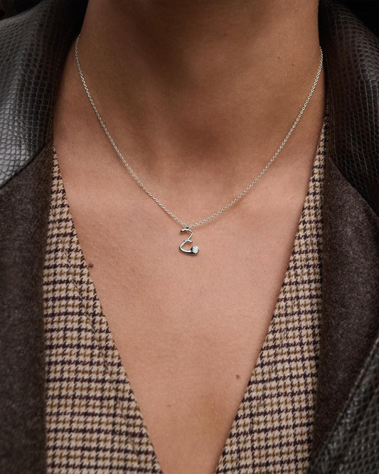 Collana PD PAOLA Z initial silver pendant necklace CO02-B99-U