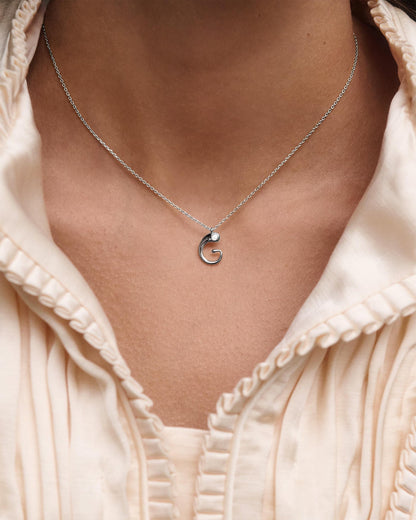 Collana PDPAOLA con ciondolo in argento con l’iniziale G CO02-B80-U