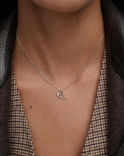 Collana PD PAOLA con ciondolo in argento con l’iniziale V CO02-B95-U