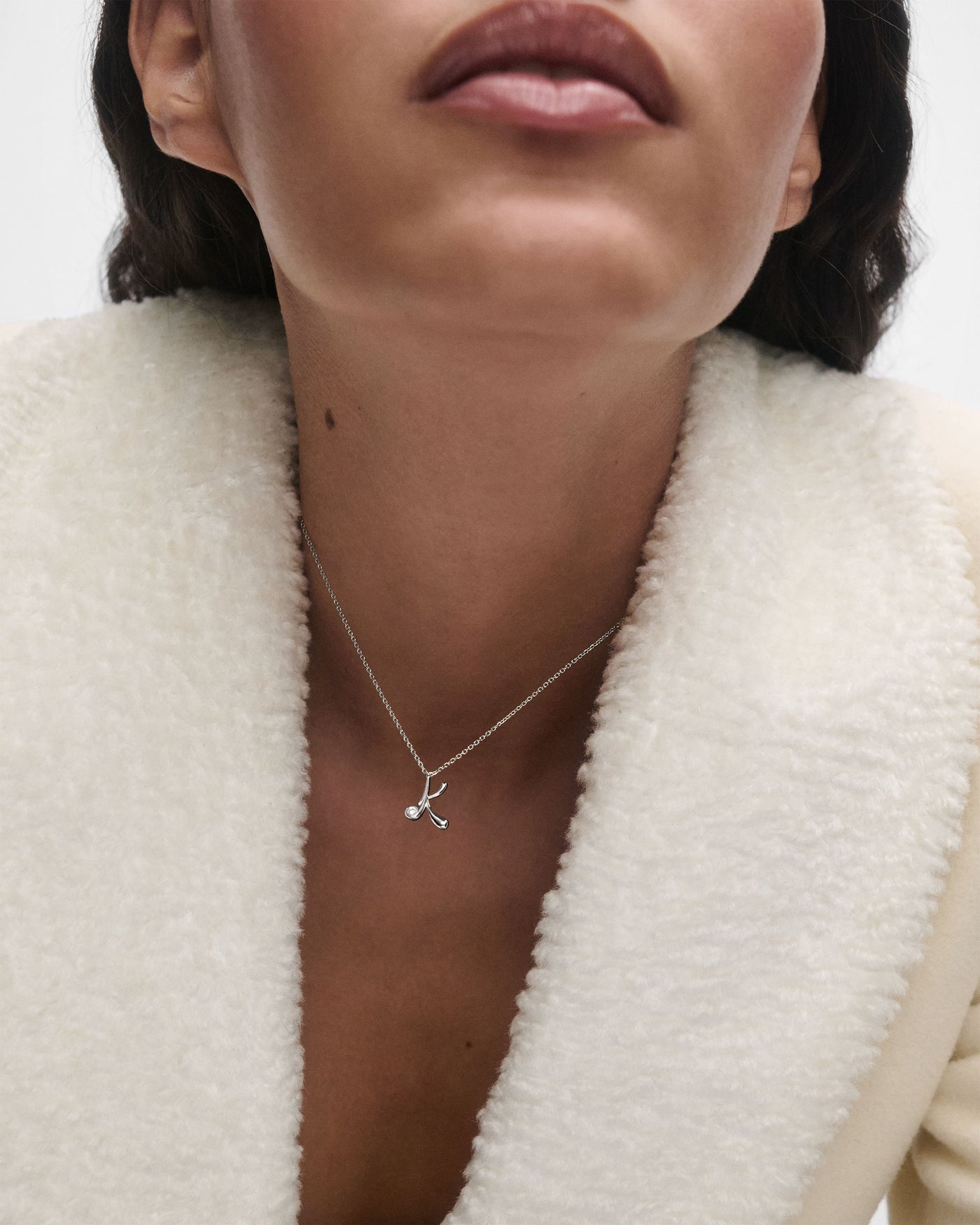 Collana PDPAOLA con ciondolo in argento con l’iniziale K CO02-B84-U