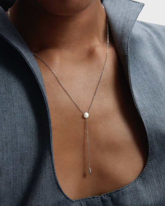 Collana PDPAOLA Pearl Stella Silver COB2-C30-U