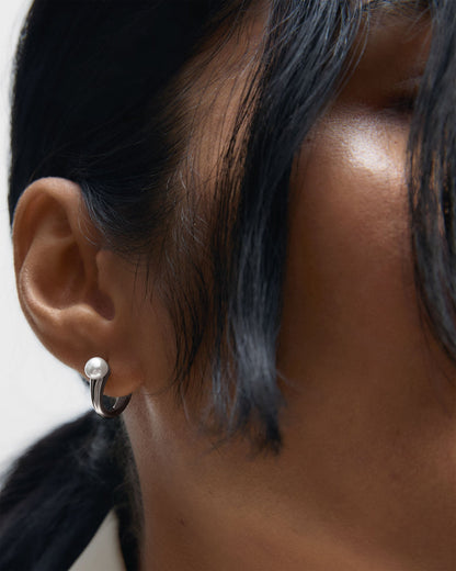 Orecchini PD PAOLA La Perla Ondine Hoops Silver ARB2-G55-U