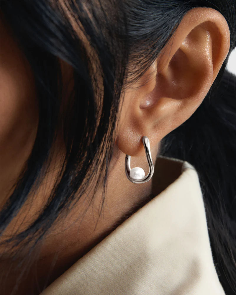 Orecchini PD PAOLA La Perla Aura Hoops Silver ARB2-G51-U