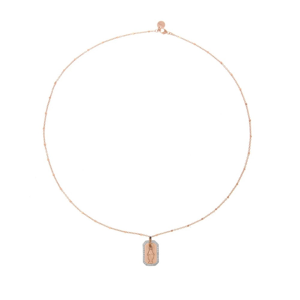 Girocollo Rue Des Mille Medaglia Madonnina - Catena e Punto GRZ-009RTMDAU-MNG