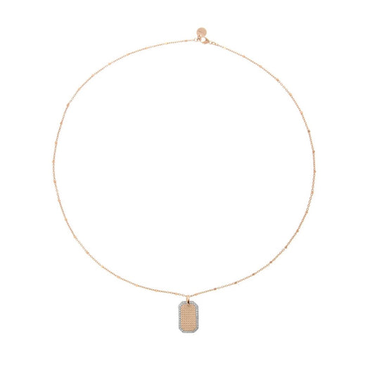 Girocollo Rue Des Mille Medaglia Texture Borchie - Catena e Punto GRZ-009RTBO