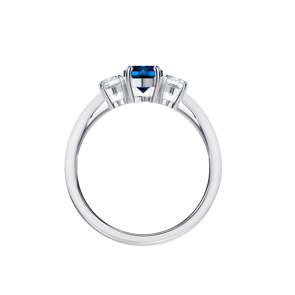 Anello Swarovski Attract Trilogy Round Azzurro