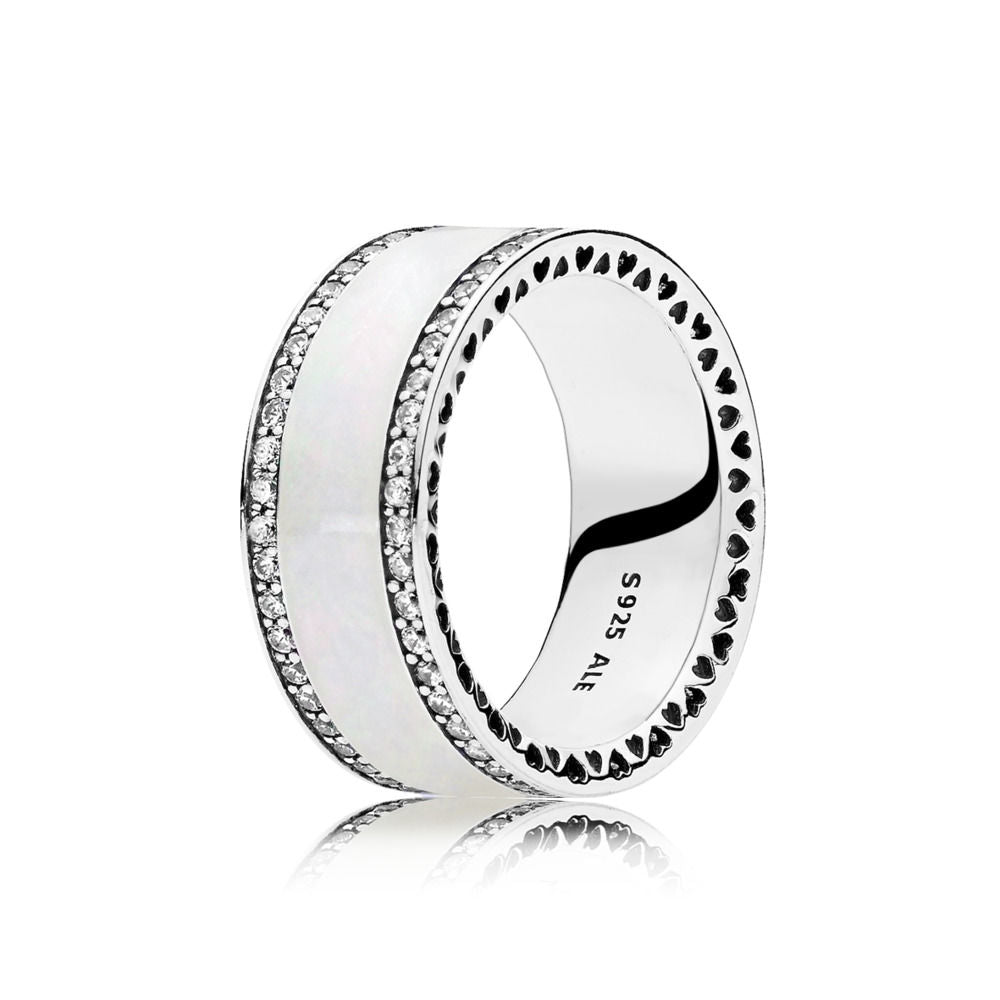 Anello Pandora Fascia Cuori Color Argento 191024EN23