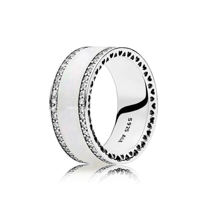 Anello Pandora Fascia Cuori Color Argento 191024EN23