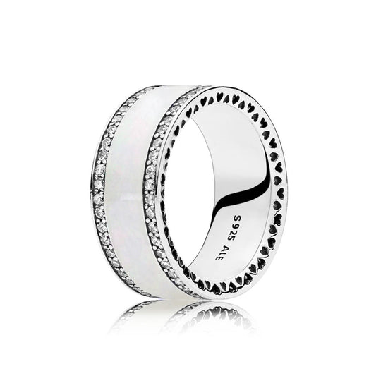 Anello Pandora Fascia Cuori Color Argento 191024EN23