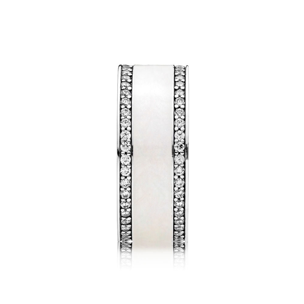 Anello Pandora Fascia Cuori Color Argento 191024EN23