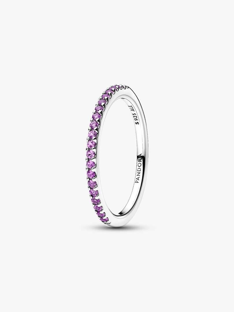 Anello Pavè Fascia Sottile Viola 192999C04
