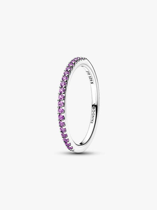 Anello Pavè Fascia Sottile Viola 192999C04
