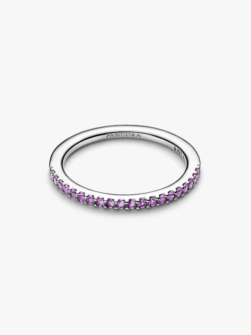 Anello Pavè Fascia Sottile Viola 192999C04