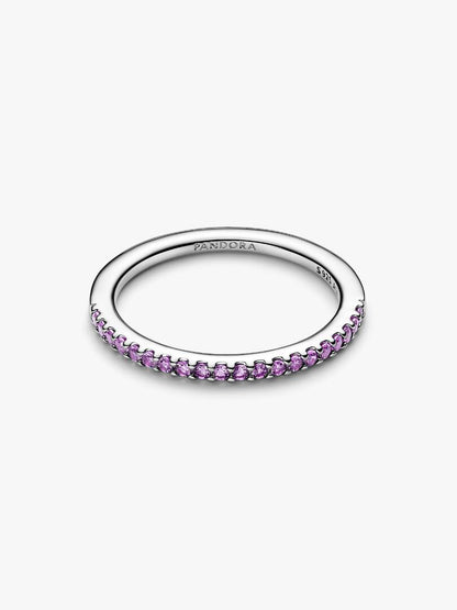 Anello Pavè Fascia Sottile Viola 192999C04