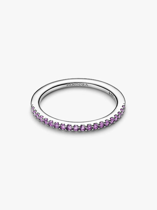 Anello Pavè Fascia Sottile Viola 192999C04