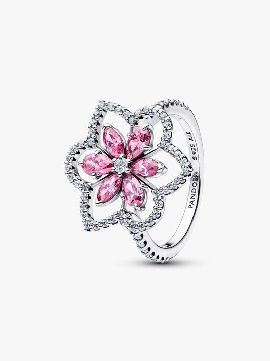 Anello Pandora Cocktail Herbarium Fiore Rosa 194577C01