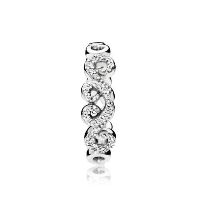 Pandora Swirl of Hearts Ring 197117CZ