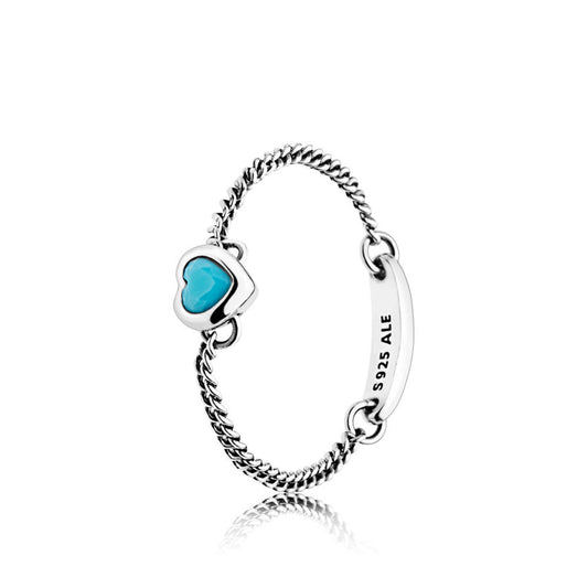 Pandora Magical Heart Ring Blue 197191NYA