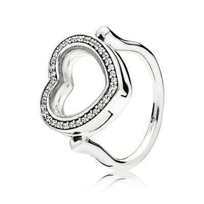 Pandora Sparkling Heart Stackable Ring 197252CZ
