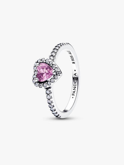 Anello Pandora Cuore in Rilievo Viola 198421C12