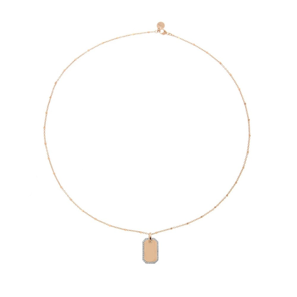 Girocollo Rue Des Mille Medaglia Plain - Catena e Punto GRZ-009-RT-LIS