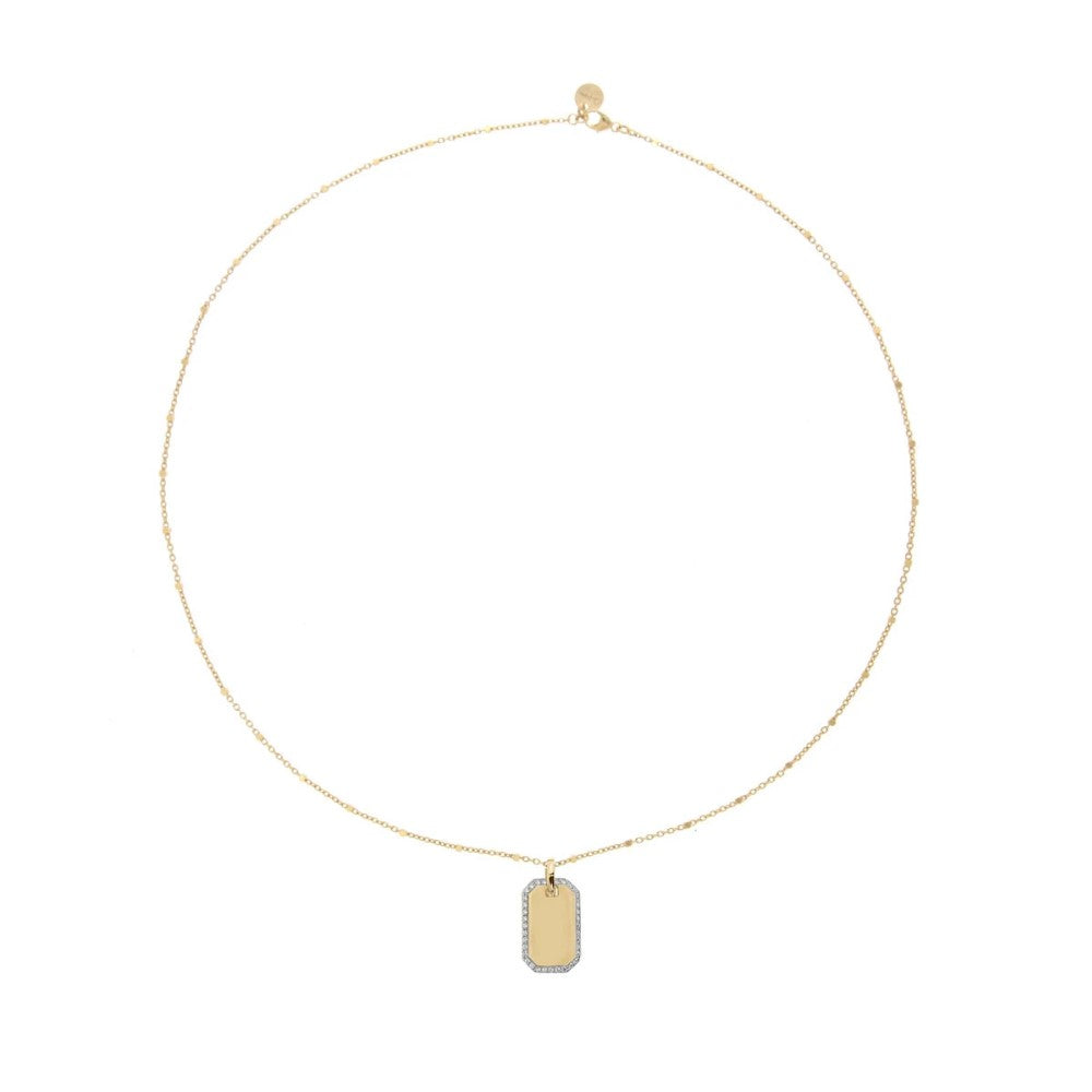 Girocollo Rue Des Mille Medaglia Plain - Catena e Punto GRZ-009-RT-LIS