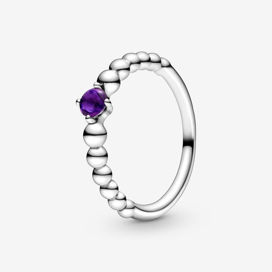 Anello Pandora Viola Decorato con Sfere 198598C03