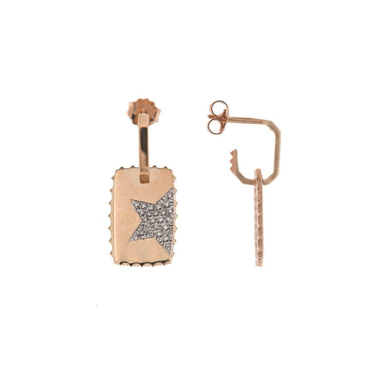 Mono Orecchino Rue Des Mille Medaglia Stella ORZ-009RTSTEAU-MNG