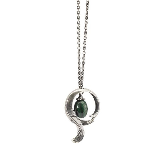 Collana Trollbeads Collana d'Argento con Malachite