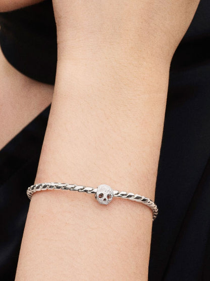 Mini Charm Pandora Teschio effetto diamantato Argento Sterling 925