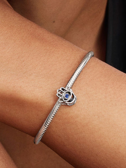 Charm Openwork Mano di Fatima Pietra Blu 794062C01