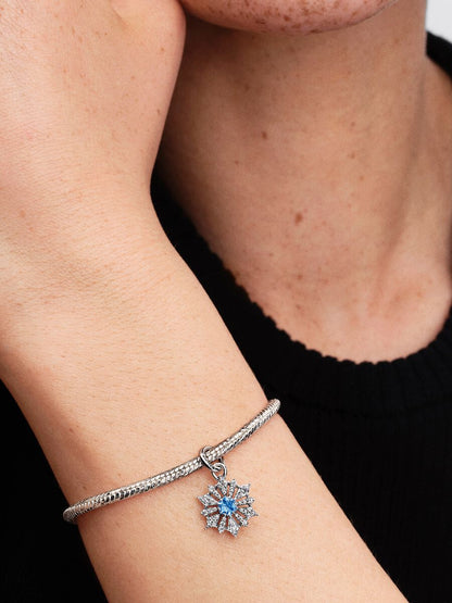 Charm Pandora Disney, Frozen, Pendente Fiocco di Neve Argento Sterling 925