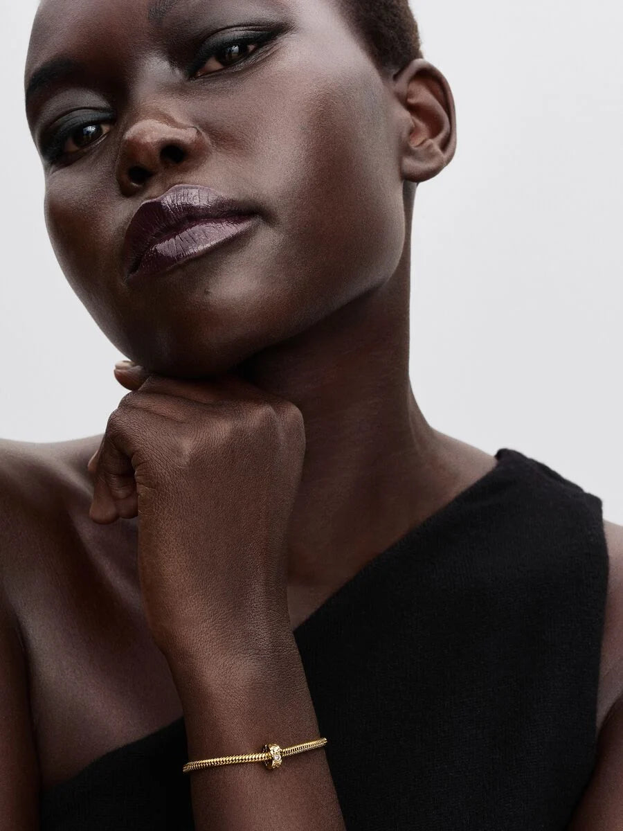 Charm Pandora Disney, Clip Mickey Mouse & Minnie Placcatura in Oro 14k 764130C01