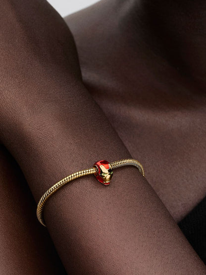 Charm Pandora Marvel, Avengers, Elmo di Iron Man Placcatura in Oro 14k